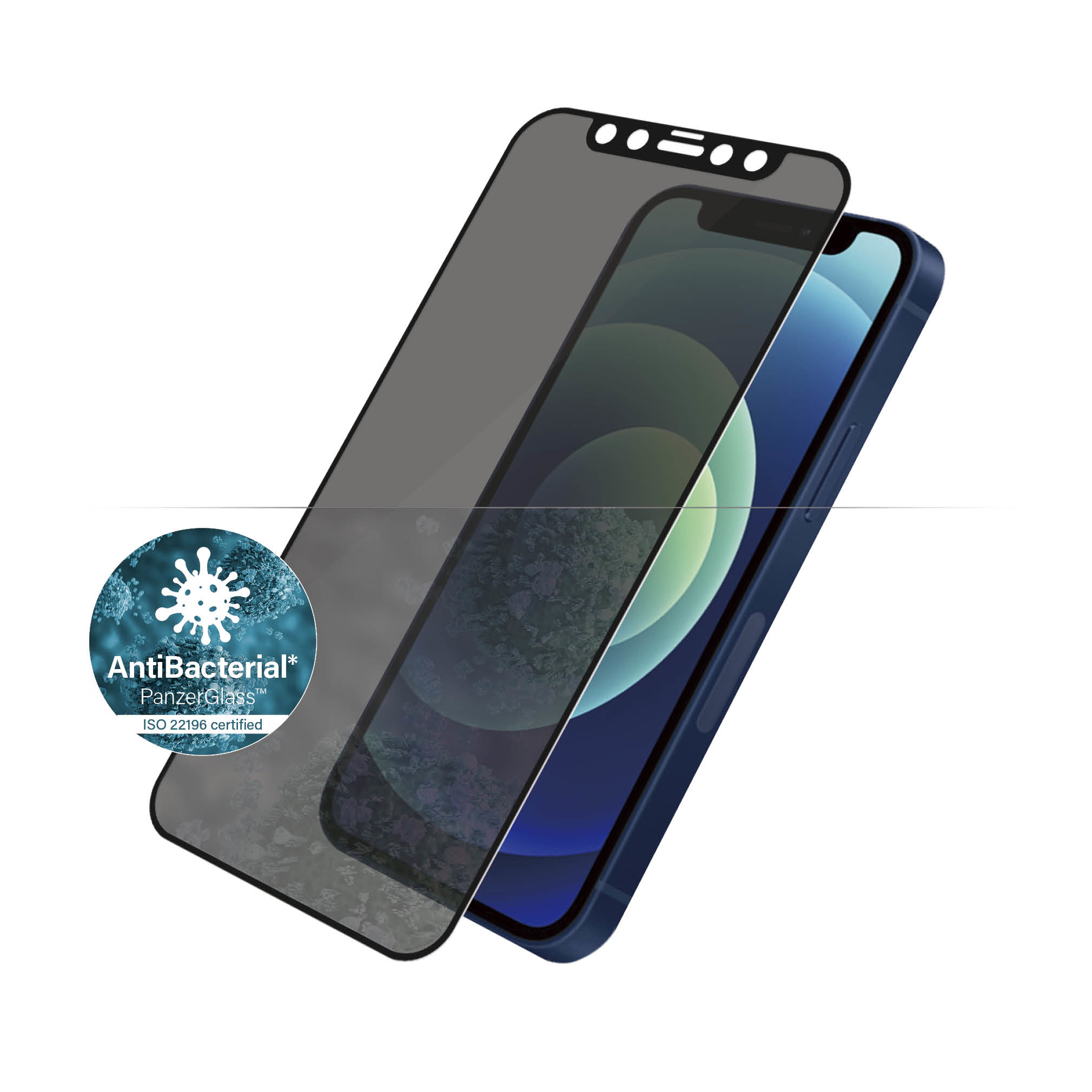 PanzerGlass ® Privacy Skærmbeskyttelse iPhone 12 Mini | Edge-to-Edge