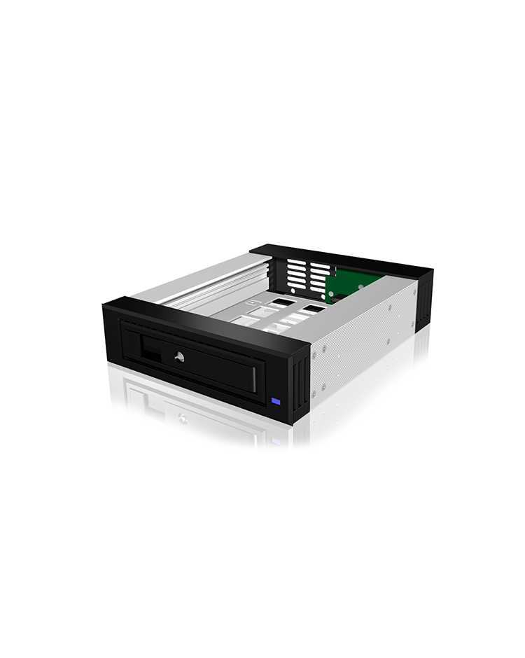 ICY BOX Carrier IB-129SSK-B HDD kabinet Aluminium, Sort 2.5/3.5"