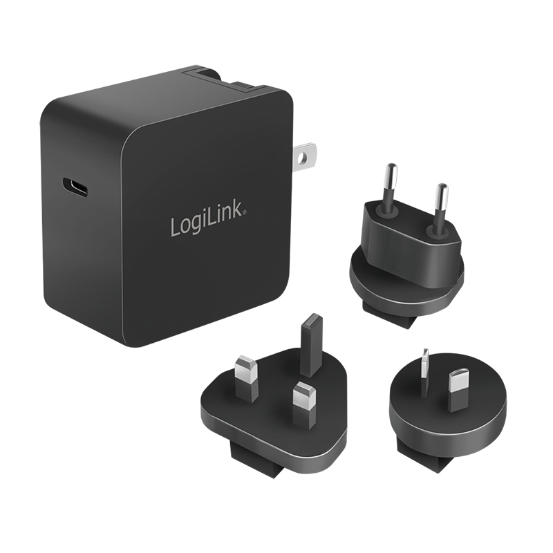 LogiLink PA0302 oplader til mobil enhed Universel Sort Vekselstrøm Hurtig opladning Indendørs