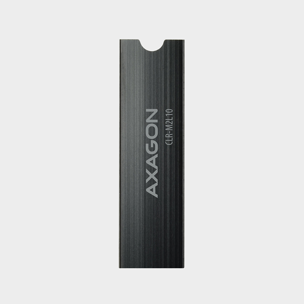Axagon CLR-M2L10 Computerkølesystem M.2 NVMe SSD, Solid-state drev Køleplade/køler Sort 1 stk
