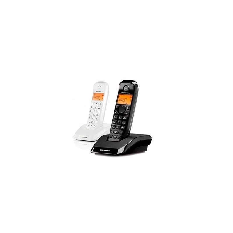 Motorola S12 Duo DECT telefon Nummervisning Sort, Hvid